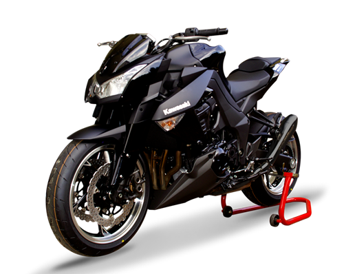 Immagine di DOPPIO TERMINALE HYDROFORM BLACK CERAMIC PER KAWASAKI Z 1000 2010-2016