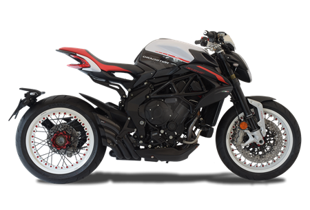 Picture of HYDROTRE SLIP ON SATIN FINISH WITH CARBON GUARD FOR MV AGUSTA DRAGSTER 2017-2023 