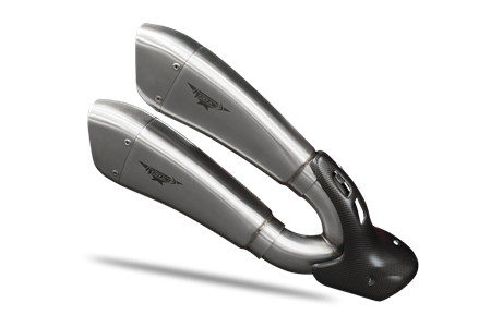 Picture of HP CORSE DUAL STAINLESS STEEL HYDROFORM SHORT SLIP ON EXHAUST FOR INDIAN FTR 1200/S 2018-2020