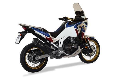 Picture of HP CORSE APPROVED SPS CARBON BLACK CERAMIC SLIP-ON EXHAUST SILENCER FOR HONDA CRF1100L AFRICA TWIN 2020-2024