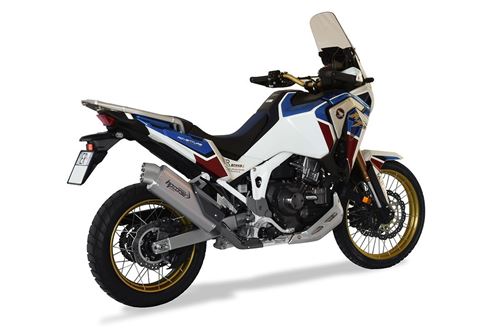 Picture of HP CORSE APPROVED 4-TRACK R TITANIUM SLIP-ON EXHAUST SILENCER FOR HONDA CRF1100L AFRICA TWIN 2020-2024